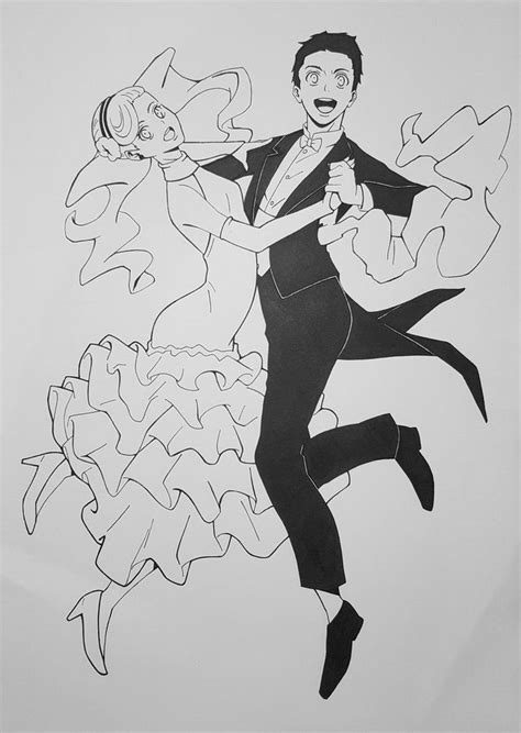 Ballroom E Youkoso Tatara And Mako By Lam0012 Dancing Poses Drawing