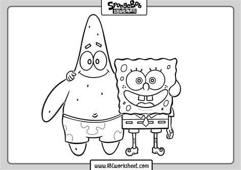 spongebob coloring pages abc worksheet
