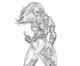 Raiden Coloring Pages Template sketch template