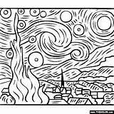 Gogh Van Starry Night Coloring Vincent Pages Drawing Pintura Paintings Painting Atividades Color Getdrawings Desenhos Thecolor Arte Noite Estrelada Kids sketch template