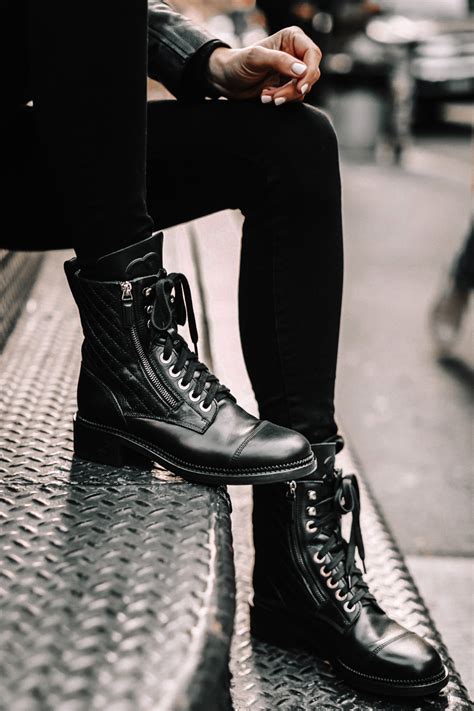 style black combat boots  winter fashion jackson