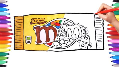 drawing  coloring mms candy pack mms coloring pages  kids