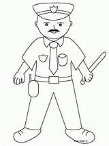 Coloring Pages Officer Police Kids Popular sketch template
