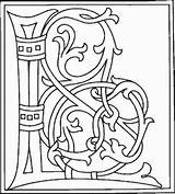 Alphabet Coloriage Style Letters Illuminated Colorier Celtic Patterns Desde Guardado sketch template