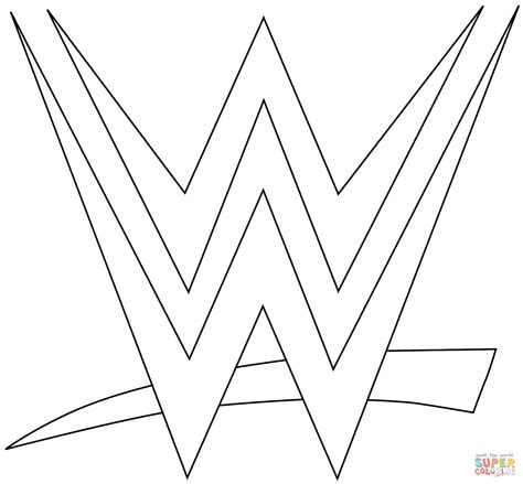 wwe logo coloring page  printable coloring pages