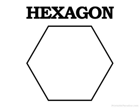 printable hexagon shape print  hexagon shape