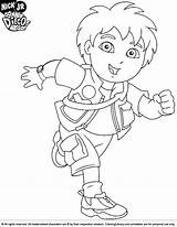 Go Diego Coloring Book Kids Pages Library sketch template