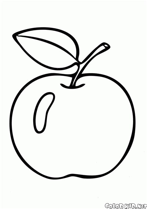 coloring page healthy fruit
