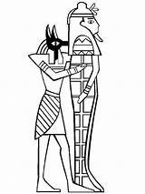 Anubis Mummy Sarcophagus sketch template