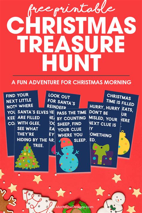 printable christmas treasure hunt fun activity  kids