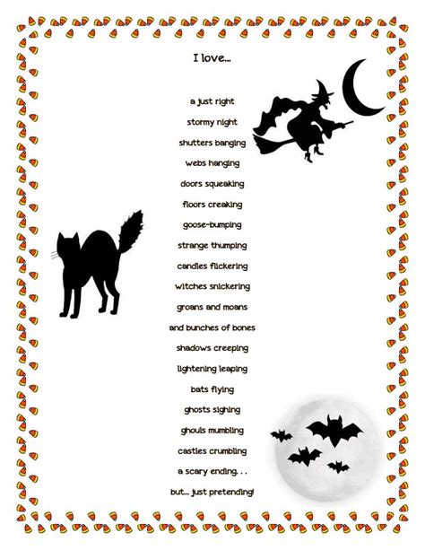 halloween images  pinterest  printable halloween poems