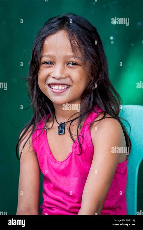 A Pretty Young Filipino Girl Poses And Smiles For My Camera In The Old