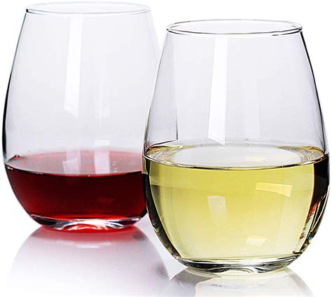 Stemless Wine Glasses Set Of 4 Holds A Bottle Of Wine