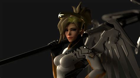 overwatch mercy textured and rigged 3d model cgtrader