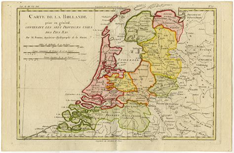 Antique Print The Netherlands Holland Belgium Coloured