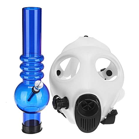 buy generic gas mask tube bong hookah glow in the dark