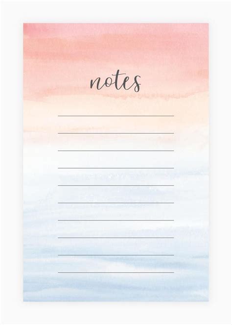 notepad watercolor notepad desk accessory note pad etsy