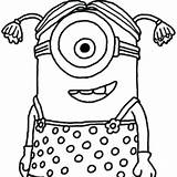 Coloring Pages Minion Girl Blank Printable Little Drawing Kids Color Colouring Sheets Getdrawings Print Getcolorings Minions Sheet Despicable Paintingvalley Colorings sketch template
