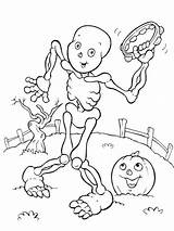 Coloring Pages Mickey Skeleton Halloween Choose Board Costume Happy sketch template