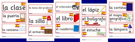 spanish classroom labels sb2168 sparklebox