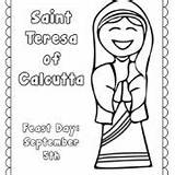 Calcutta Teresa Saint Printables Packet sketch template