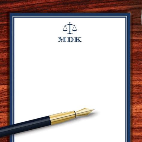 Justice Notepad For Lawyers Personalized Notepads Law Etsy
