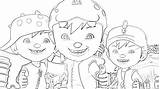 Coloring Ipin Upin Pages sketch template