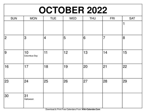 printable october  calendar     paper  calendar
