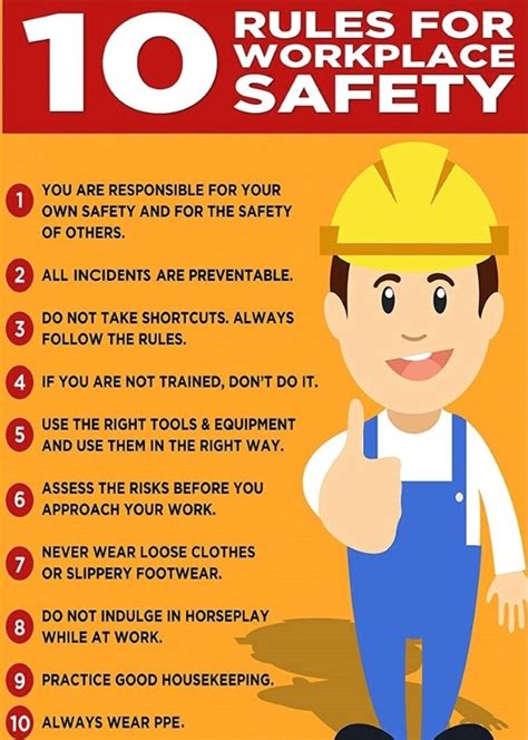 poster  rules  workplace safety cornetts corner