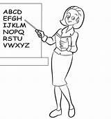 Teacher Coloring Pages Printable Cartoon Drawing Clip Getcoloringpages Appreciation sketch template