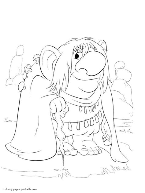 frozen troll coloring page coloring pages printablecom