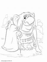 Frozen Coloring Pages Troll Printable Colouring Girls sketch template