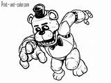 Coloring Pages Fnaf Nights Five Davemelillo Freddy Kids sketch template