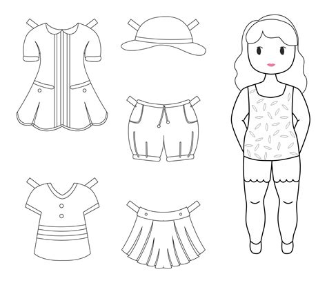coloring paper dolls baby coloring pages