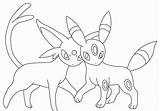 Espeon Pokemon sketch template