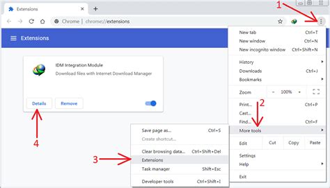 idm extension   shown  chrome extensions list