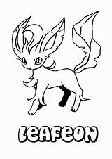 Coloring Leafeon Pages Popular sketch template