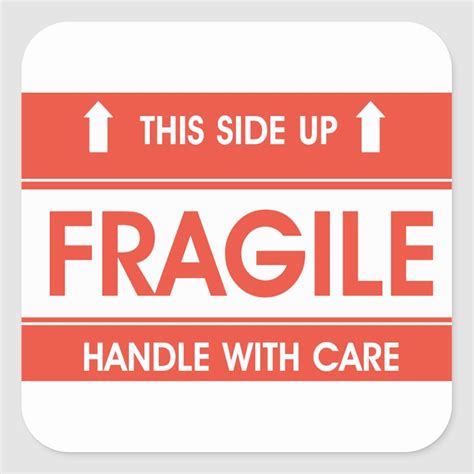 print  fragile sticker fragile handle  care label template