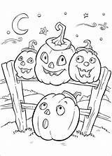 Halloween Coloring Kids Pages Cute sketch template