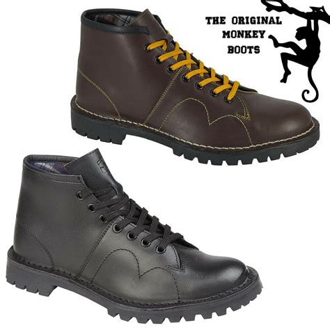 original monkey boots grafters mens womens unisex retro leather shoes uk sizes ebay