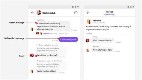 message threading chat platform api sendbird docs