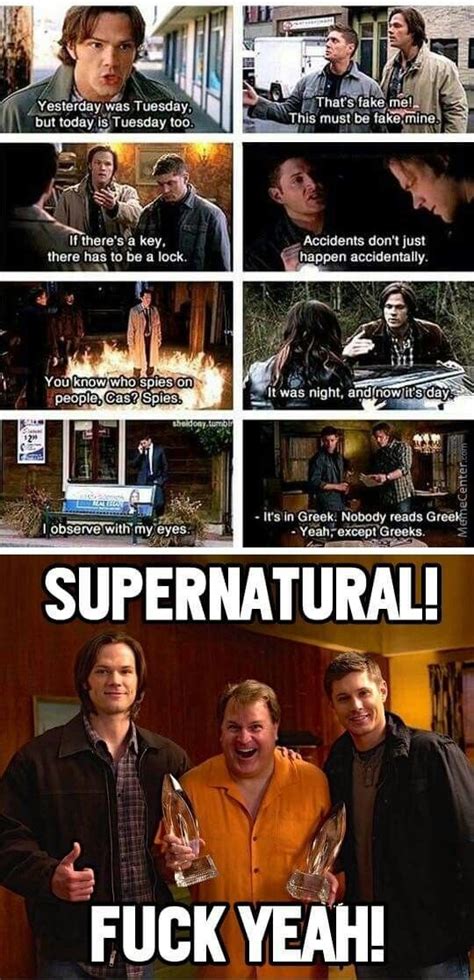 Supernatural Funny Meme The Writers At Their Best Supernatural