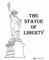 Coloring Liberty Statue Pages Printable Kids Color Symbols America American Sheets Print Patriotic Facts Clipart History Lady July 4th Book sketch template
