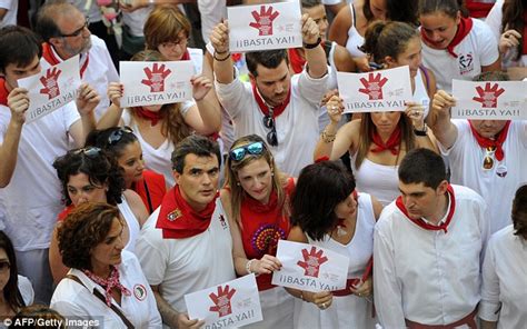 Hundreds Protest In Pamplona After Brit Is Sexually