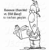 Clipart Definition Cartoon Dictionary Man Reading Define Outline Coloring Clip Vector Flummox Leishman Ron High Royalty Clipartlook sketch template