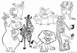 Madagascar Disegno Insieme Principali sketch template