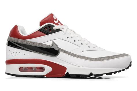 nike air max classic bw  trainers white black gym red sport grey