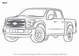 Trucks Step Ford Draw Truck 4x4 150 Drawing Pickup Drawings Raptor Car Duty Super Tutorials Cars Bed Tailgate Series Rogers sketch template