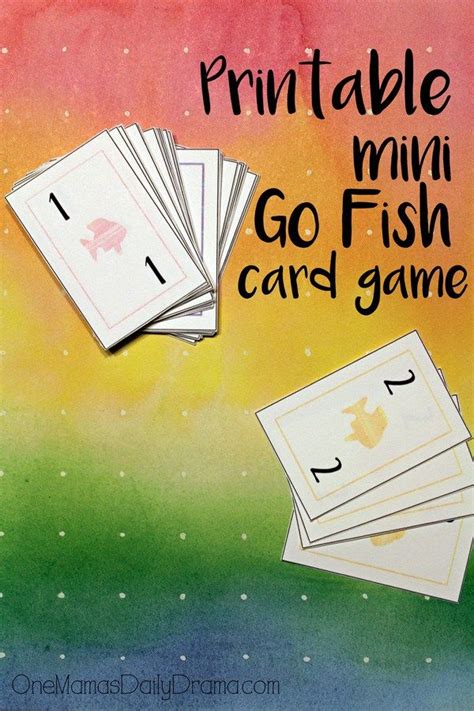 printable mini  fish card game  easy handmade gift idea