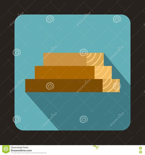 wooden boards icon flat style stock vector illustration  firewood object